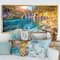 Designart - Turquoise Water and Sunny Beams - Landscape Photography Framed Canvas Print